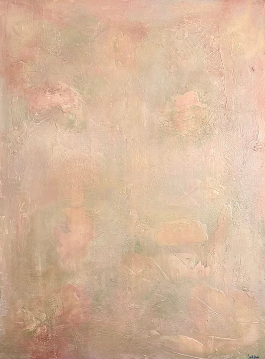 Abstract painting with soft, pastel colors